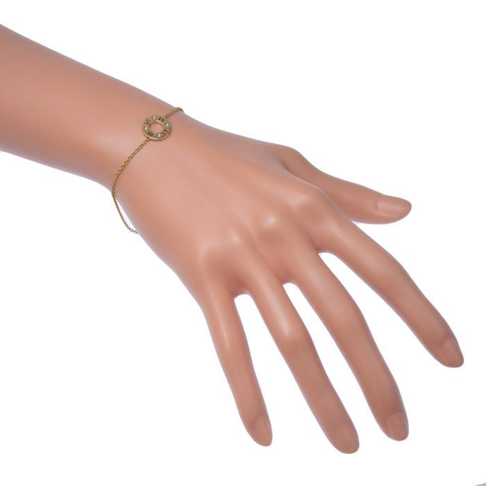 Tiffany & Co Atlas Earrings De Diamonds Bracelet 18K Yellow Gold 750 Yellow