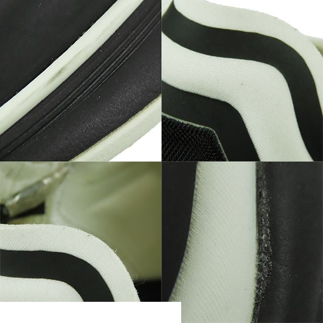Chanel Sneakers Black White Fabric CC Logo Shoes — view 8