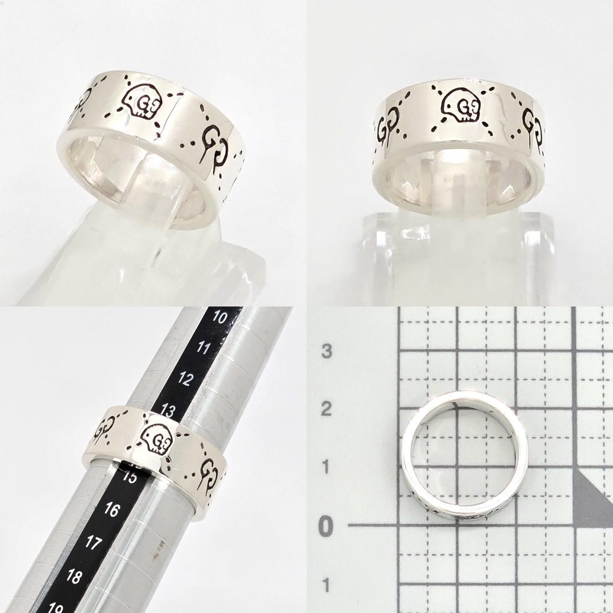 Gucci Ghost Ring Wide Star Silver — view 9