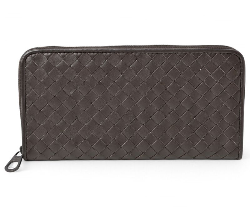 Bottega Veneta Wallet Bottega Veneta Long Wallet With Round Zipper Dark Brown