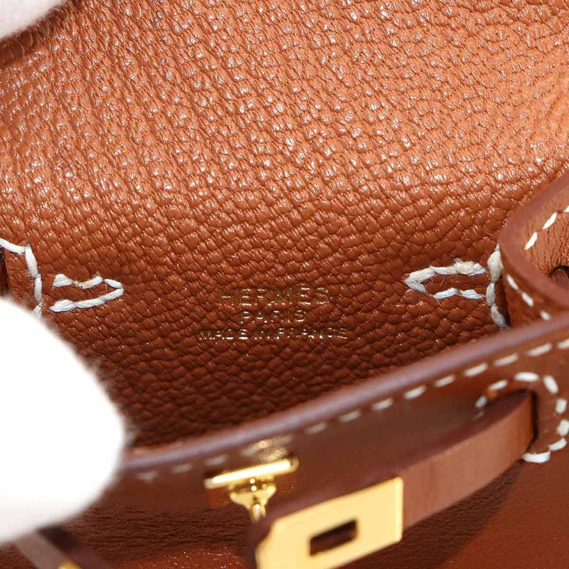 Exhibit Hermes Kelly Twilly Mini Bag Charm Tadelakt Fauve W Engraved Kelly