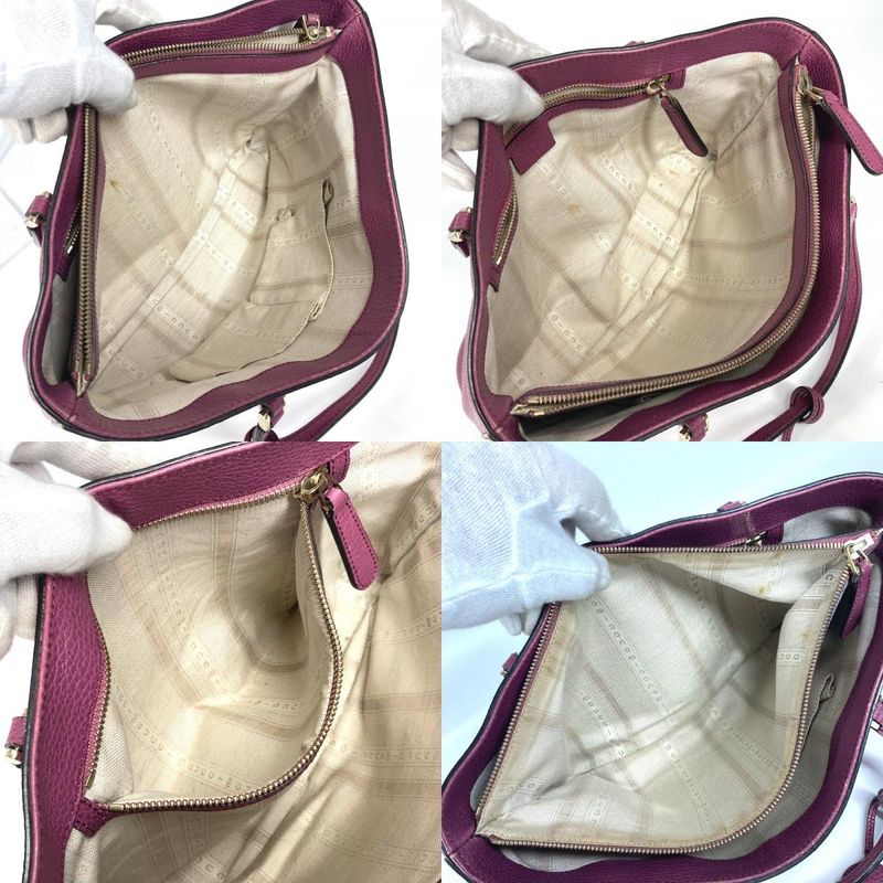 Gucci Shoulder Bag Interlocking G 388561 Leather Purple