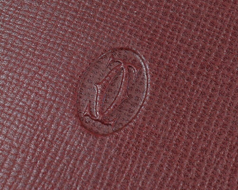 Cartier Long Zipper Wallet With Coin Purse Mastline Calf Bordeaux L3000168