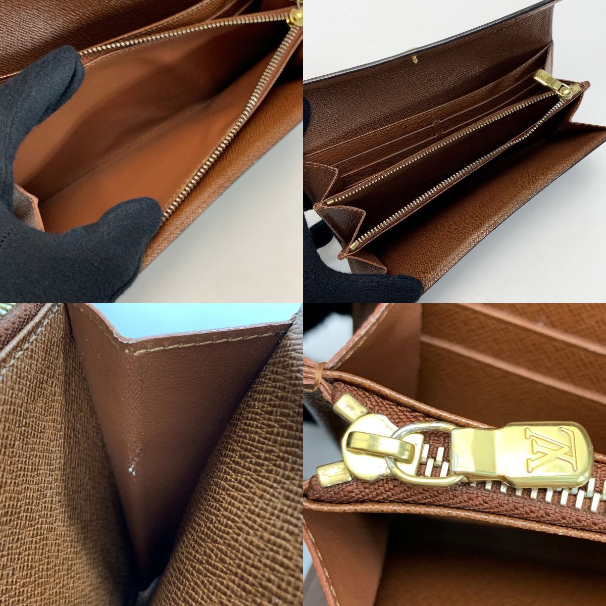 Louis Vuitton Monogram Portefeuille Sarah M61734 Bifold Wallet Leather