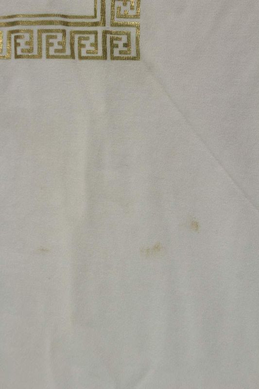 Versace X Fendi 1006423 Front Logo Embroidery T-shirt Men's 3XL