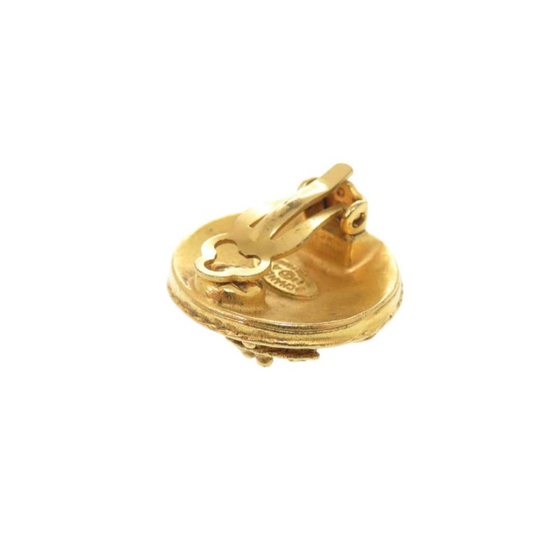 Chanel Coco Mark Metal Gold Earrings 0079 Chanel