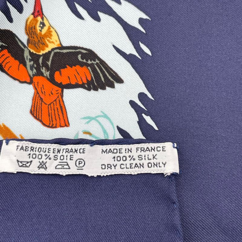 Hermes Scarf Carre 90 Africa Navy