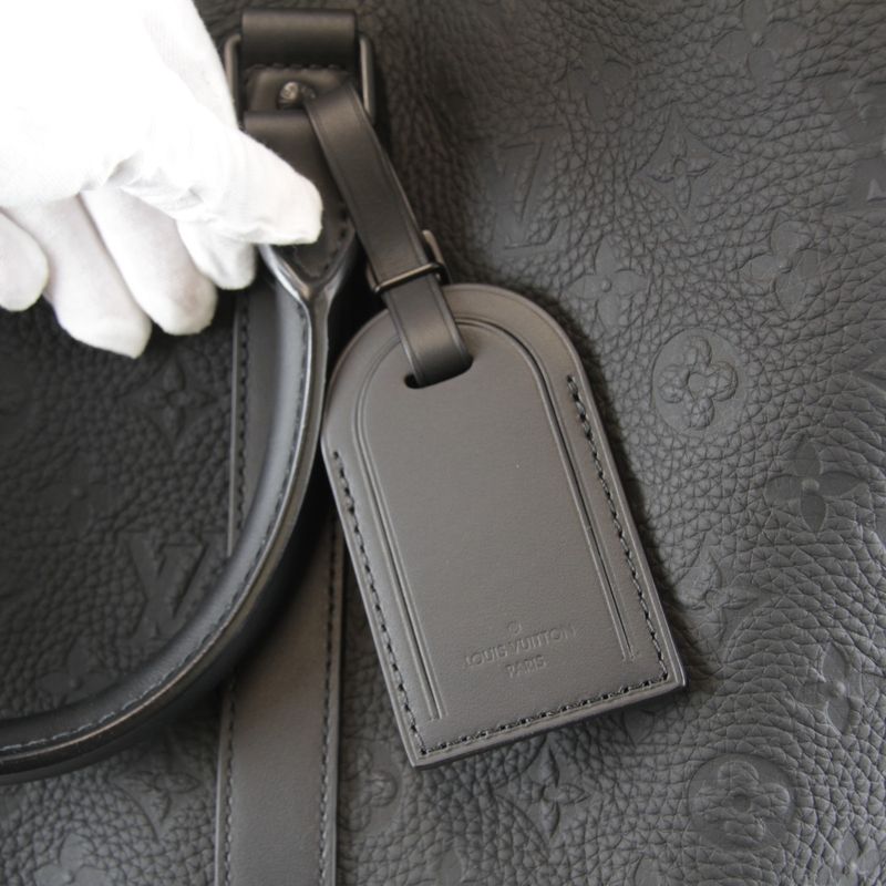 Louis Vuitton Sac Pla 24H M21865 Tote Bag Taurillon Monogram Black Luxury