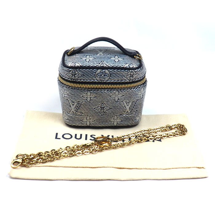Louis Vuitton Monogram - Laminated Jacquard Micro Vanity Shoulder Bag - Navy