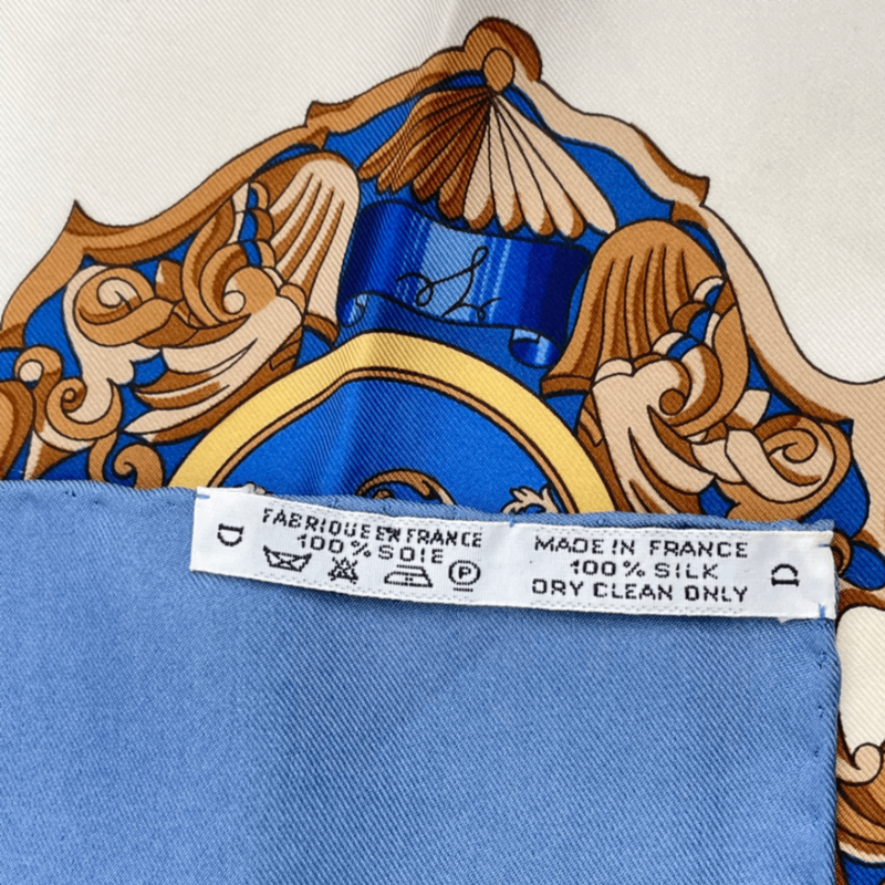 Hermes Carre 90 L'entente Cordiale French-english Alliance Blue X Multicolor