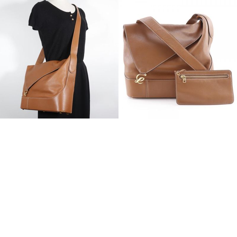Loewe L Logo Calf Brown Women Shoulder Bag