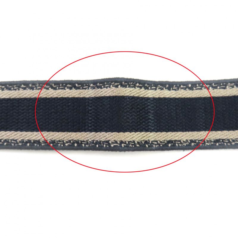 Christian DIOR S8553cbte Canvas Embroidery Logo Design Shoulder Strap Navy
