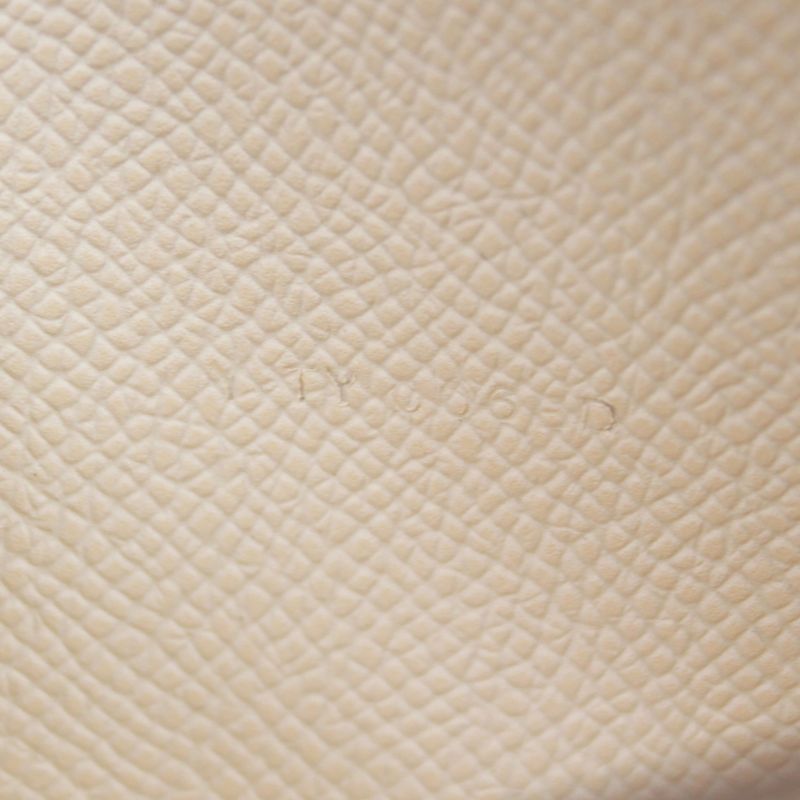 Hermes Azap Long Classic Machete Vaux Epson Off White Wallet Silver