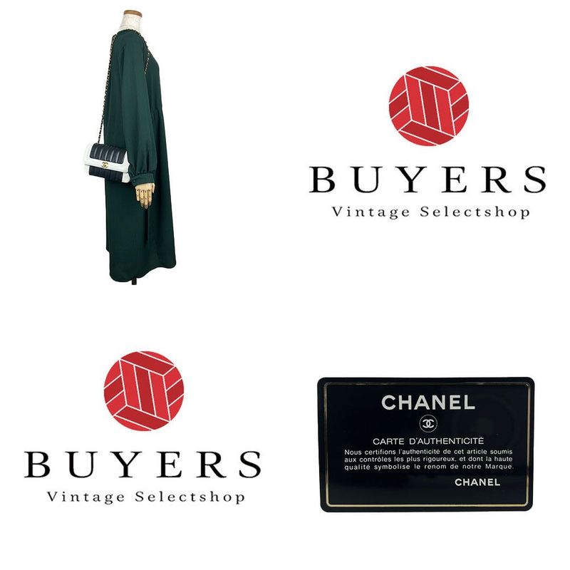 Chanel Chain Shoulder Bag Crossbody Mademoiselle 2nd Lambskinleather Leather