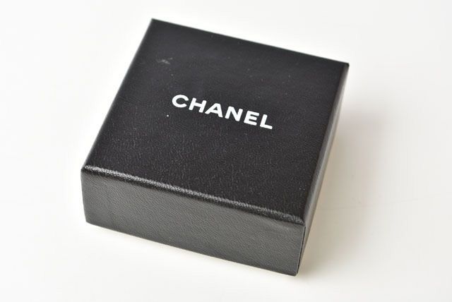 Chanel Necklace Pendant Chanel Coco Mark CC Studded Black Silver