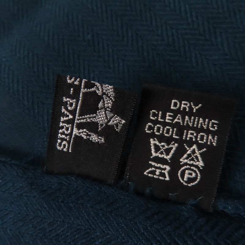 Hermes Cashmere Wool Large Shawl Scarf With Big H Pattern Fringe Dark Green