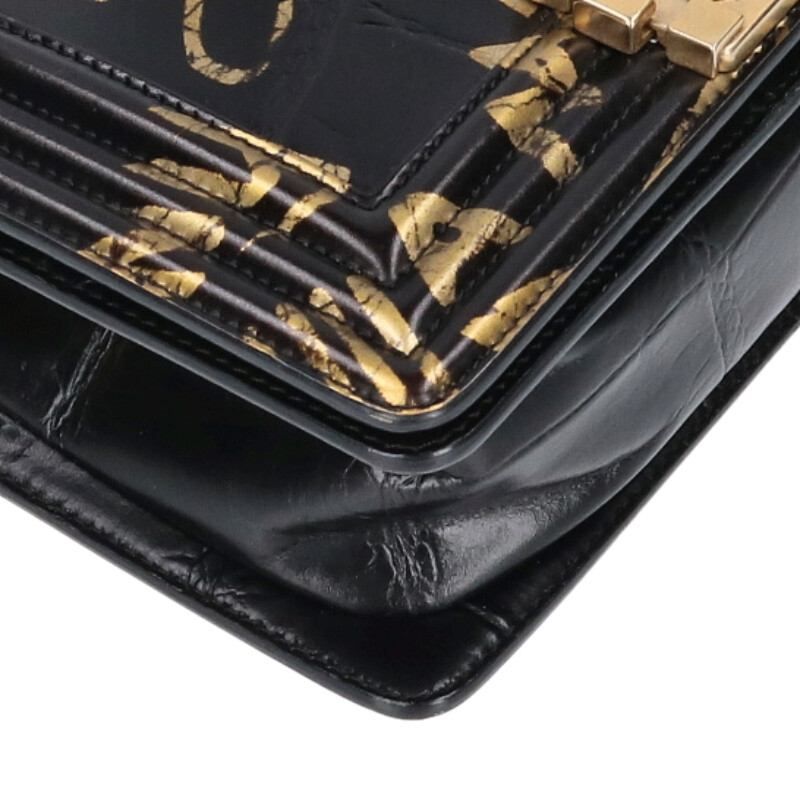 Chanel A67085 Boy Chanel 20 Graffiti Croc Shape Pressed Chain Shoulder Bag Women