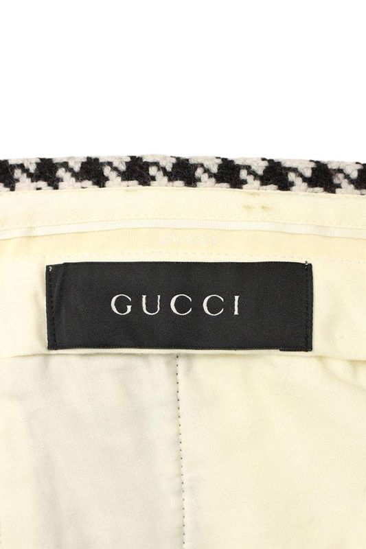 Gucci 254u08 75ckf2 Staggered Plaid Wool Long Pants Men 46