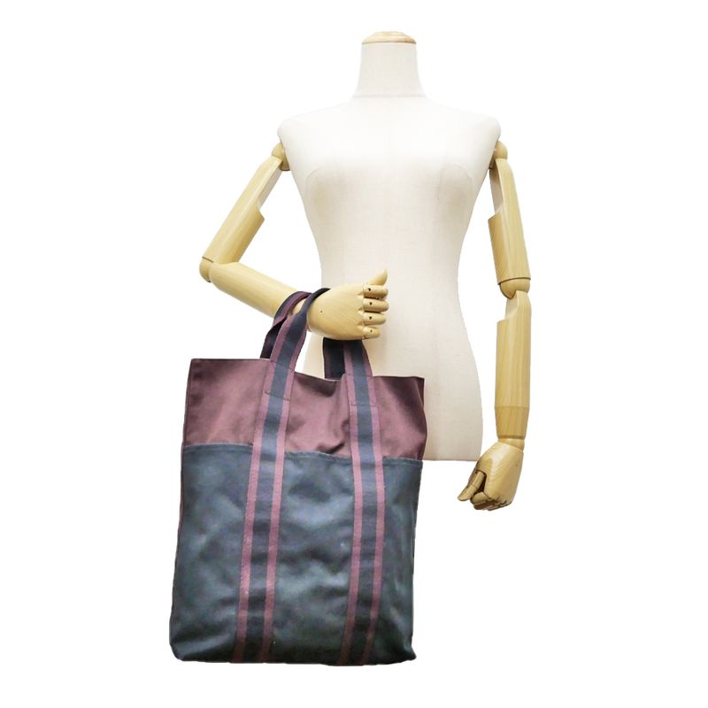 Hermes New-fourre Tout Cabas Handbag Tote Marron Bold- Black Men's