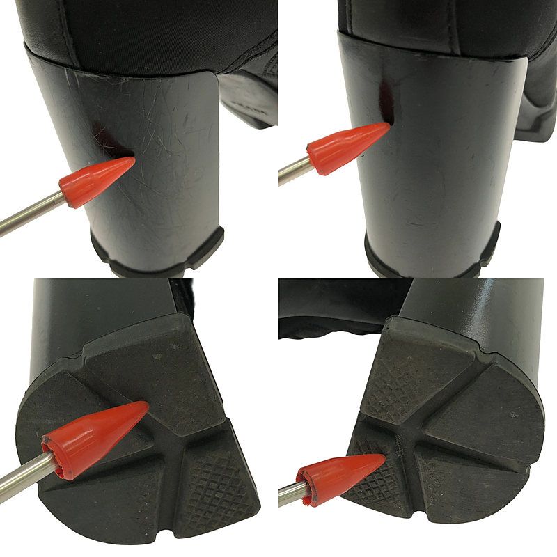 Prada Leather And Nylon Ankle Boots Plate Nylon Switch Leather Heeled Boots