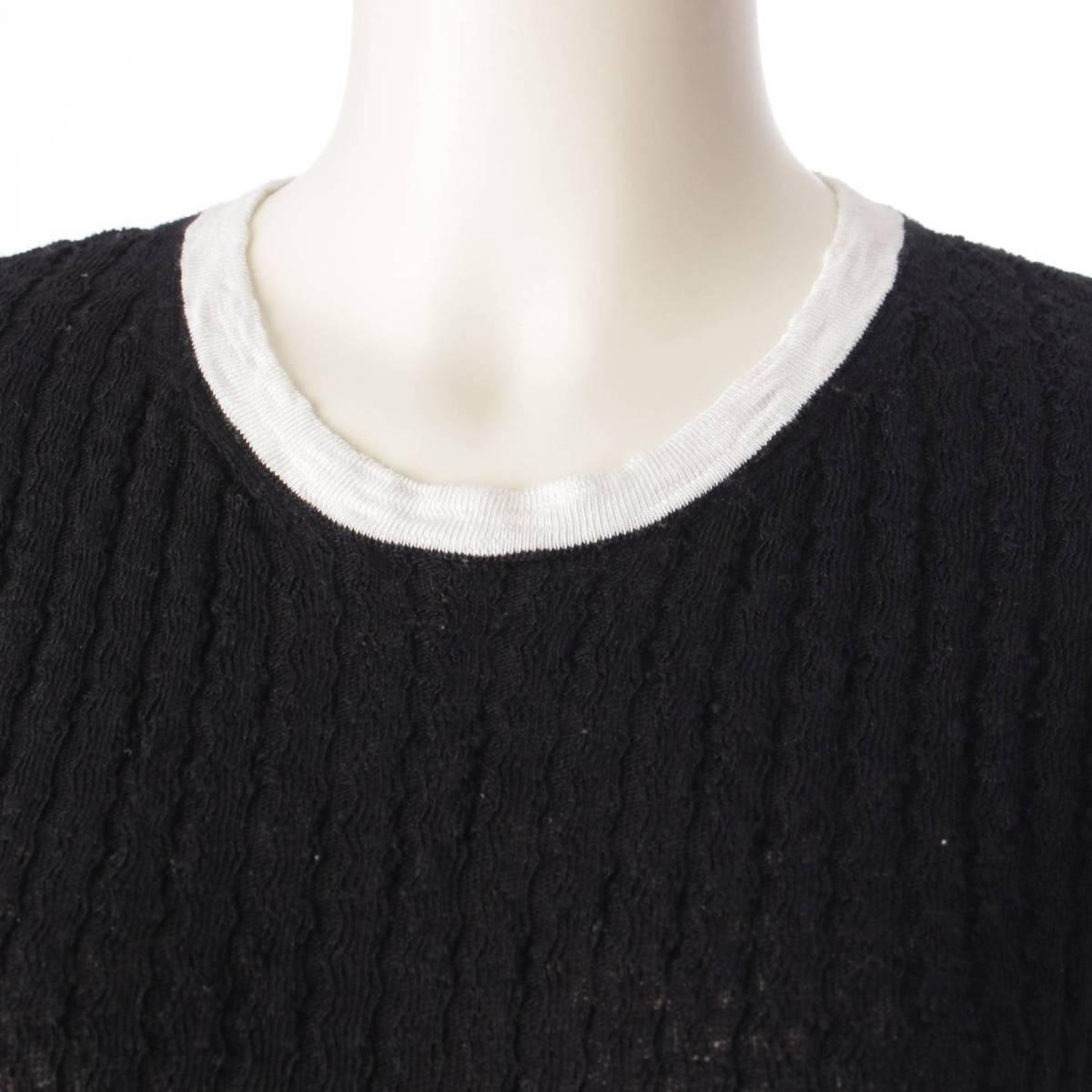 Authentic CHANEL CC 22C Black Cotton Short Midi Dress Vintage - The Reluxe