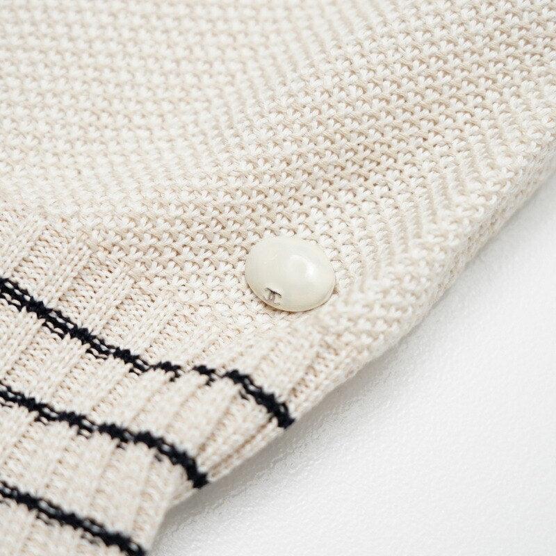 Authentic CHANEL CC Vintage Knit Short Dress Sleeveless Ivory White 36 - The Reluxe