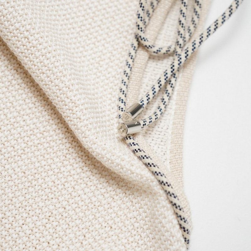 Authentic CHANEL CC Vintage Knit Short Dress Sleeveless Ivory White 36 - The Reluxe