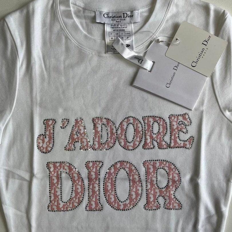 Authentic Christian Dior J'ADORE Logo Vintage Trotter Monogram Tank Top SS04 - The Reluxe