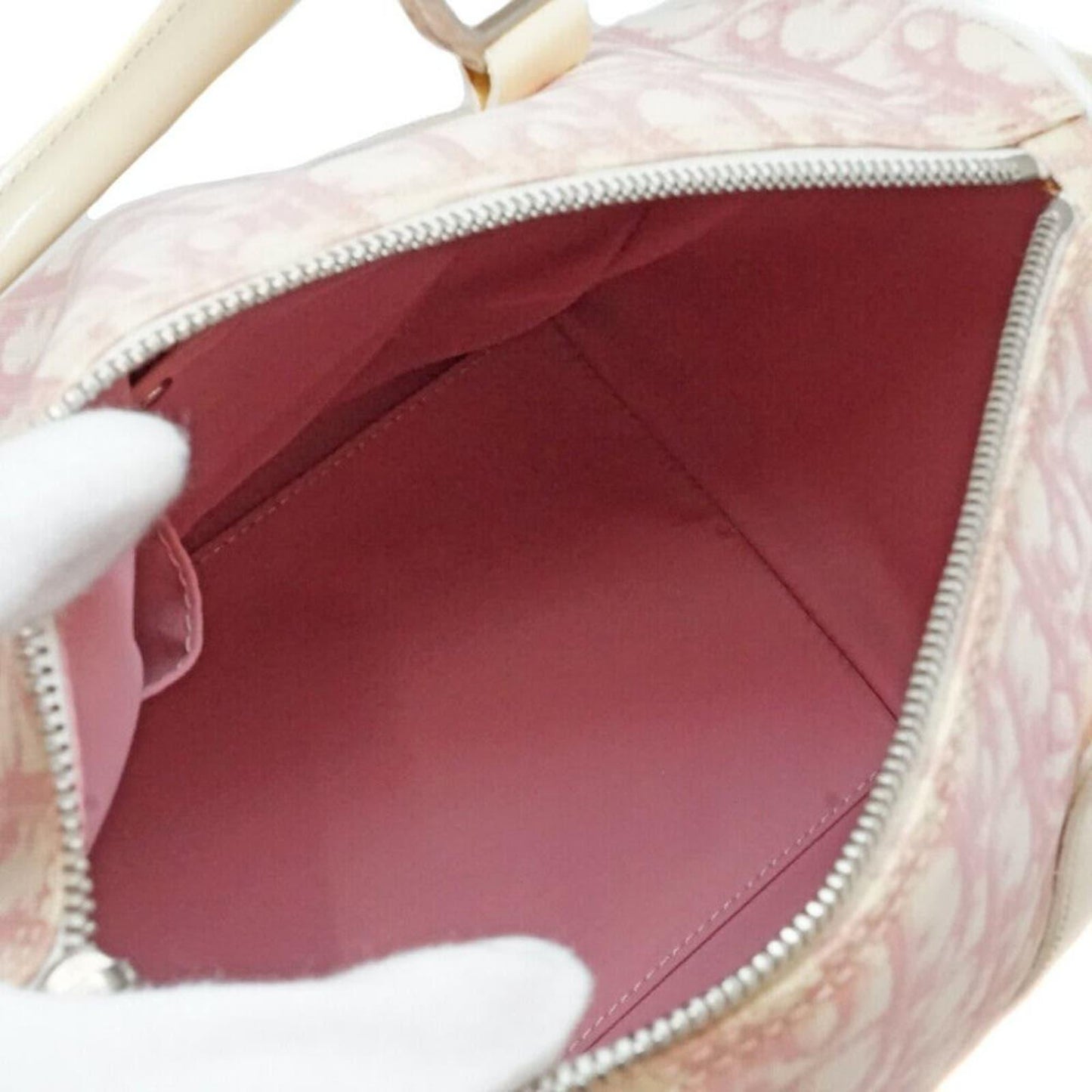 Authentic Dior Mini Trotter Oblique Monogram Logo Boston Bag Duffle Travel Pink - The Reluxe