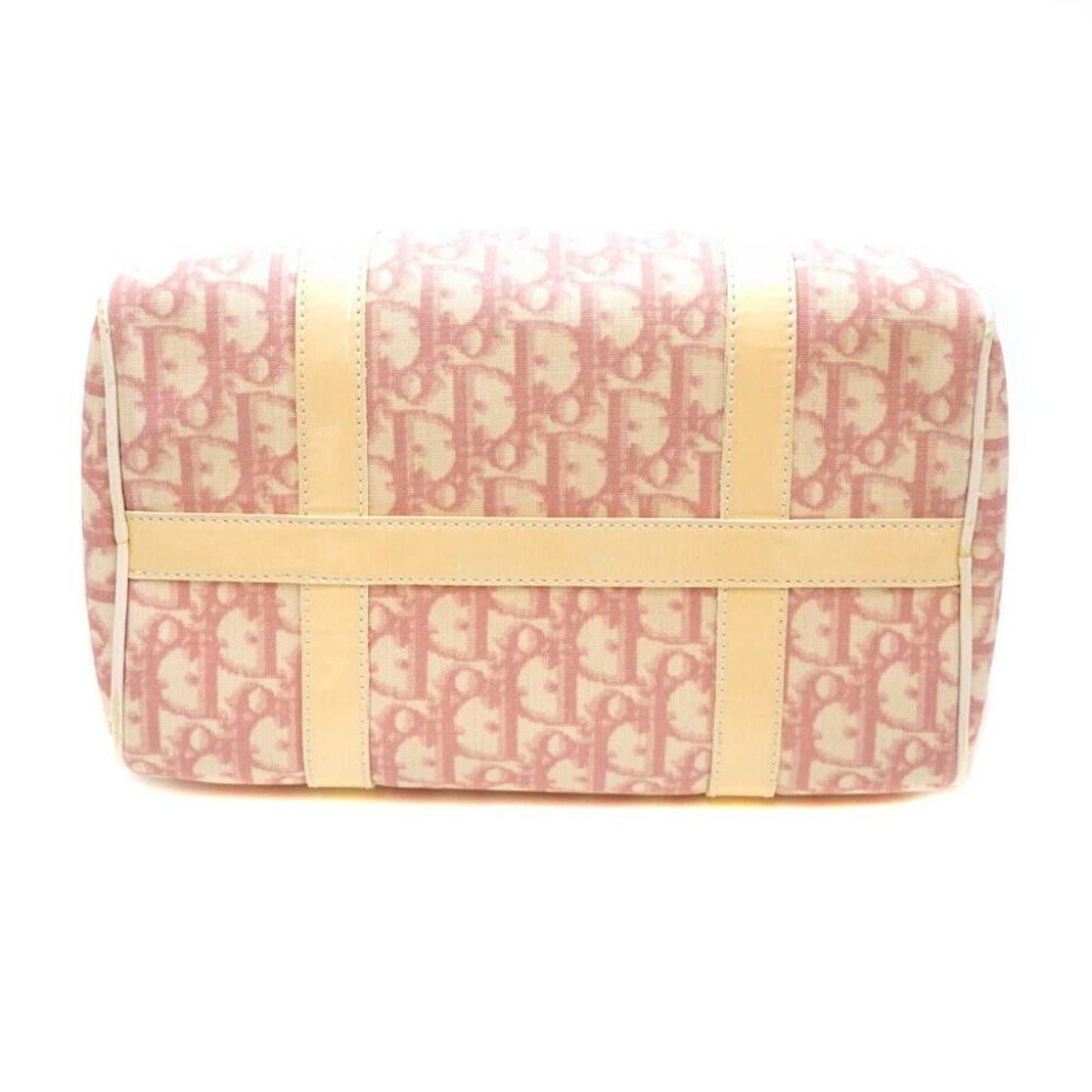 Authentic Dior Mini Trotter Oblique Monogram Logo Boston Bag Duffle Travel Pink - The Reluxe