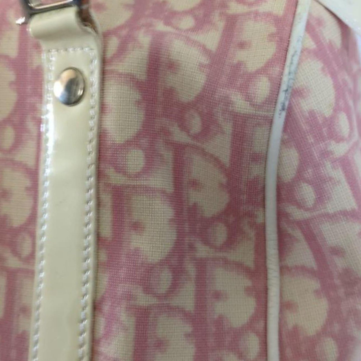 Authentic Dior Mini Trotter Oblique Monogram Logo Boston Bag Duffle Travel Pink - The Reluxe