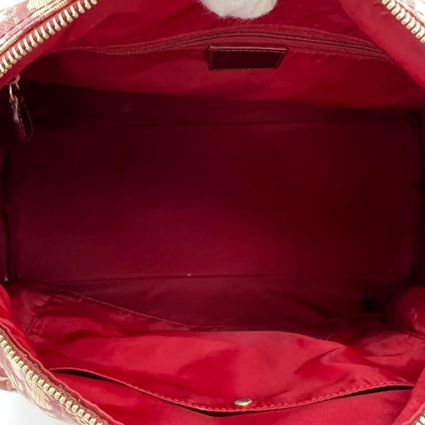 Authentic Dior Monogram Trotter Oblique Logo Boston Bag Duffle Travel Burgundy - The Reluxe