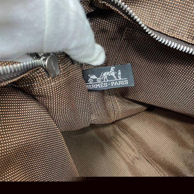 Hermes Tote Bag Tote MM Brown Her Line Excellent Condition