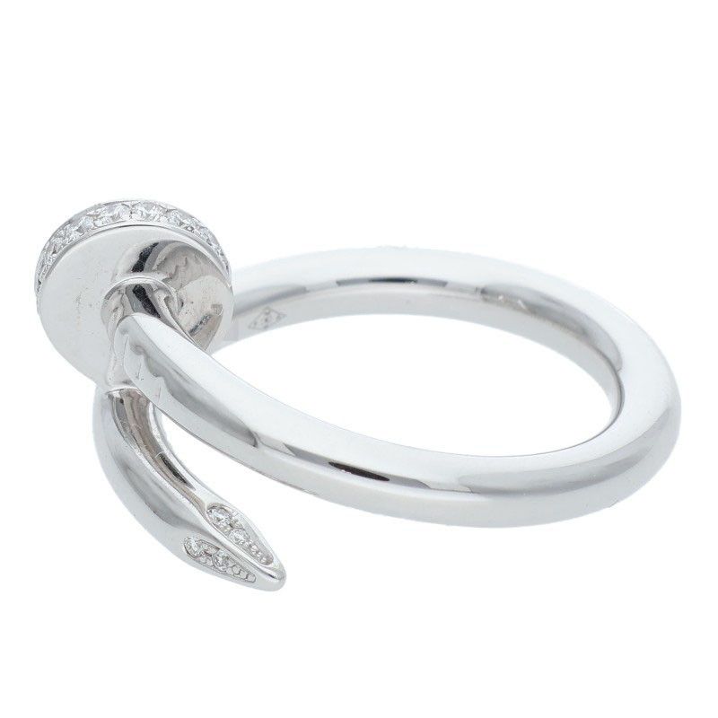 Cartier Juste UN CLOU RING Juste Un Clou 18K White Gold Diamond Ring Men's 51 11