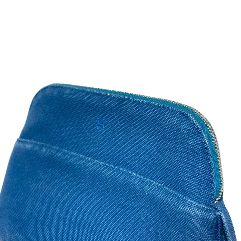 Hermes Pouch Bolide Pouch 20 Navy And Light Brown Leather