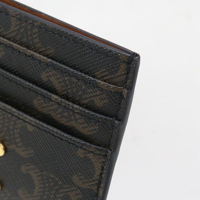 Celine Cardholder 10l83 2cqh.04lu Card Case Triomphe Canvas Scuff Deuce