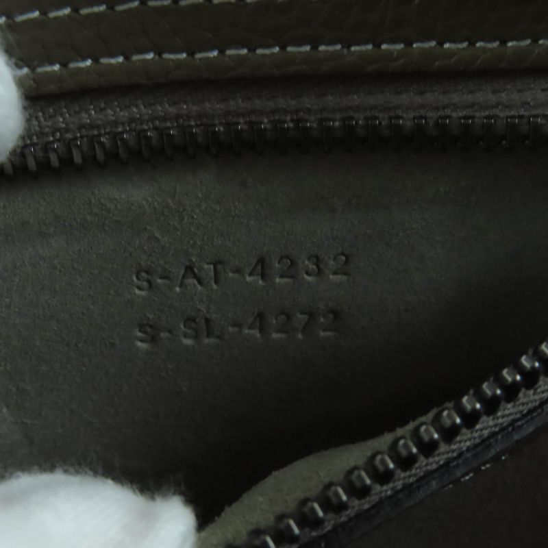 Celine 18979 Luggage Micro Shopper Drummed Calfskin Handbag With Sri Glaze