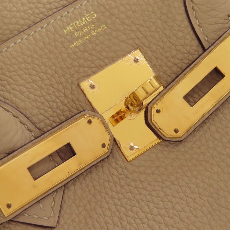 Hermes Birkin 30 Trench Gold Hardware Handbag Taurillon Women