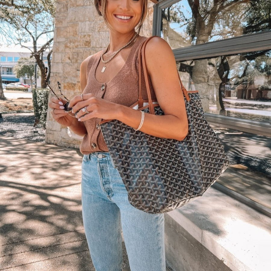 Goyard Saint Louis GM Black St Louis Shoulder Tote Bag Purse
