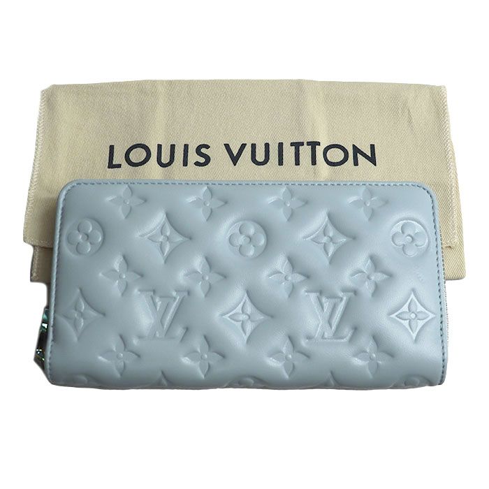 Louis Vuitton Zippy Wallet Long Wallet Round Zipper Monogram Embossed Washed