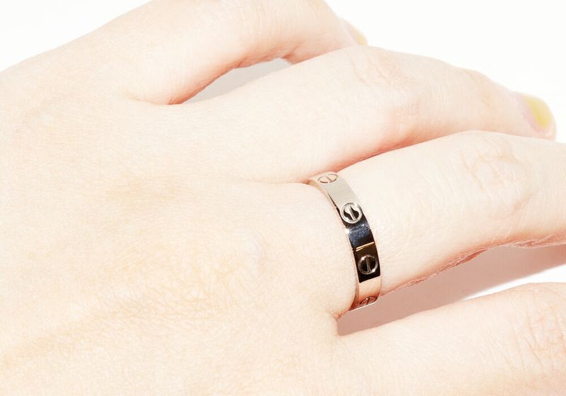 Cartier Ring 18K White Gold Love Ring Small Model Mini Love Ring Love Wedding