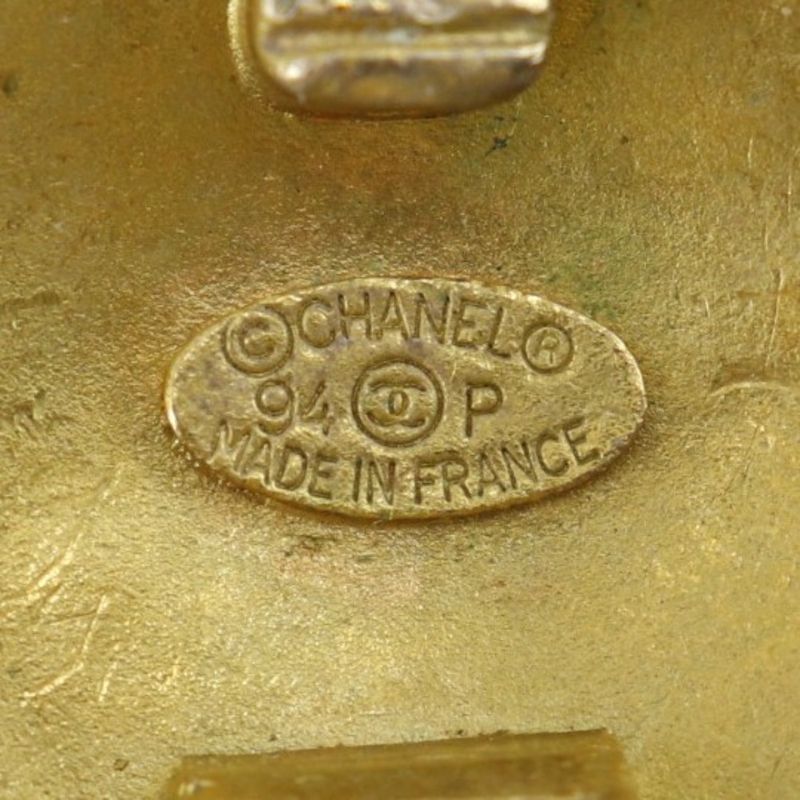 Chanel COCO Logo Vintage Gold Plated 94P Ladies 28.0g Earring