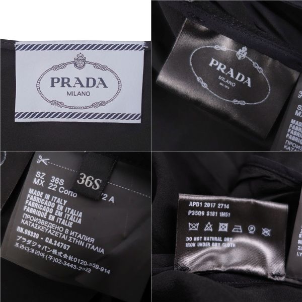 Prada Dress Half Sleeve Silk Top Women's Ita