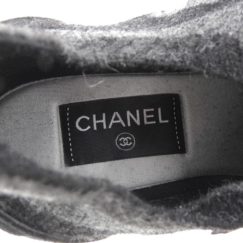 Super With Box Chanel 2023 Item G38750 Coco Mark Suede Socks Sneakers Shoes 38