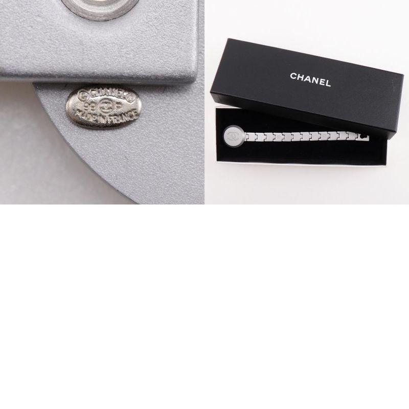 Chanel Coco Mark 99P Metal Silver Ladies 23.5g Bracelet