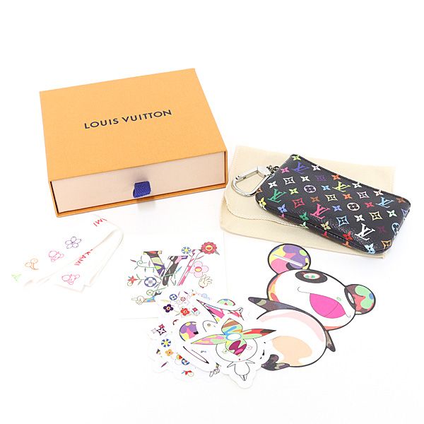Louis Vuitton LV X TM Card Key Case Pochette/cles Monogram Multicolor Black