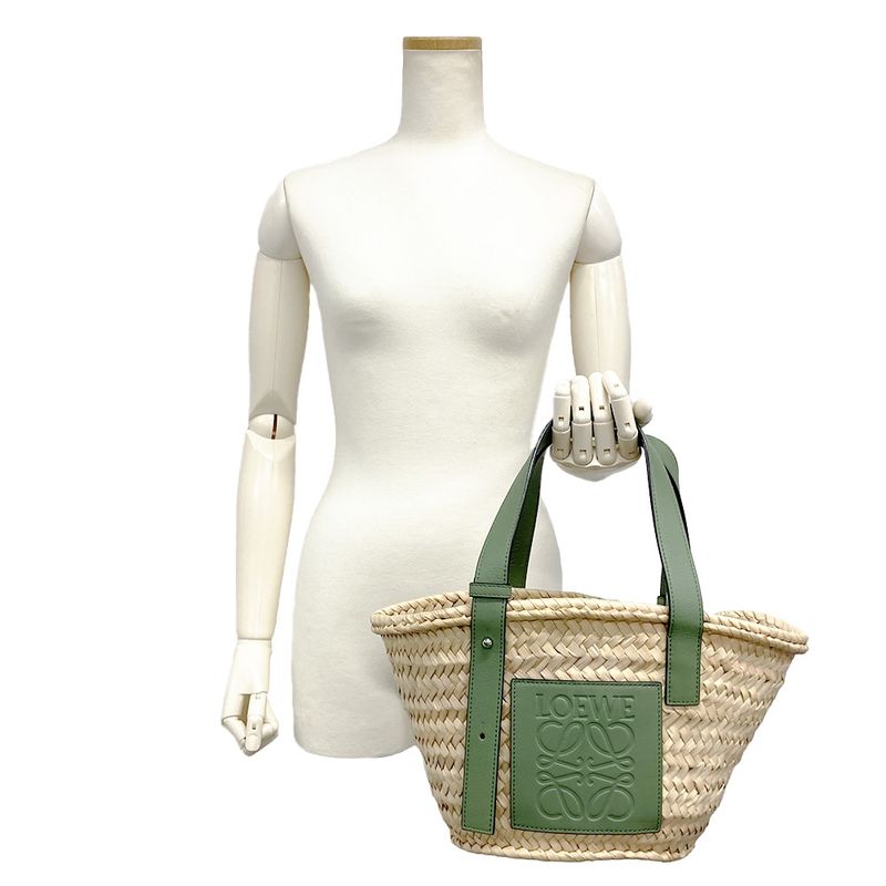 Loewe Basket Bag Small Tote Bag A223s93x04 Green Basket Bag Women