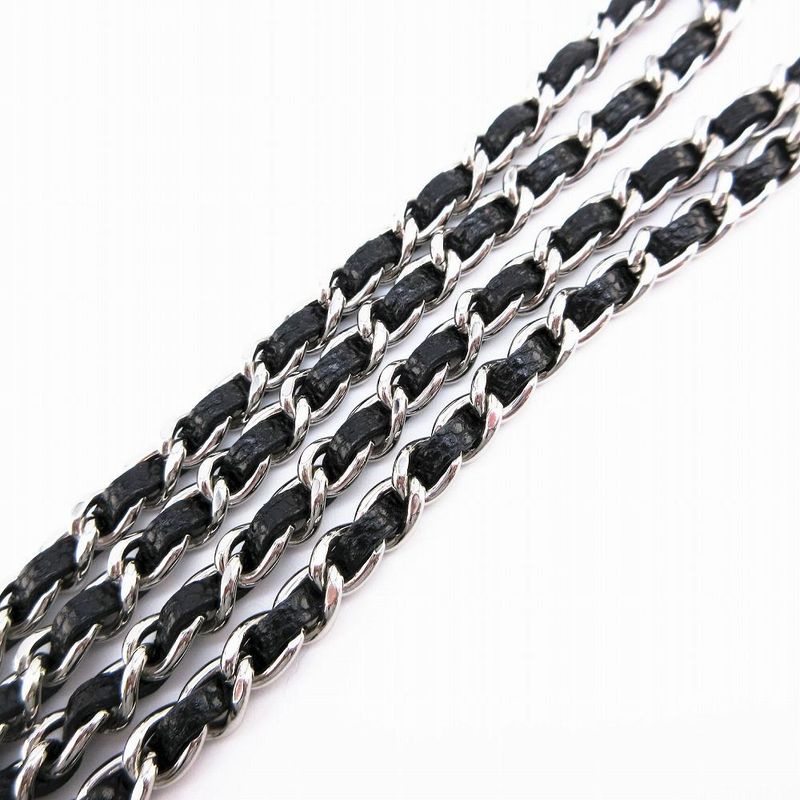 Chanel Chain Wallet Pouch Mini Matelasse Caviar Skin Black 30's Ladies Tnt