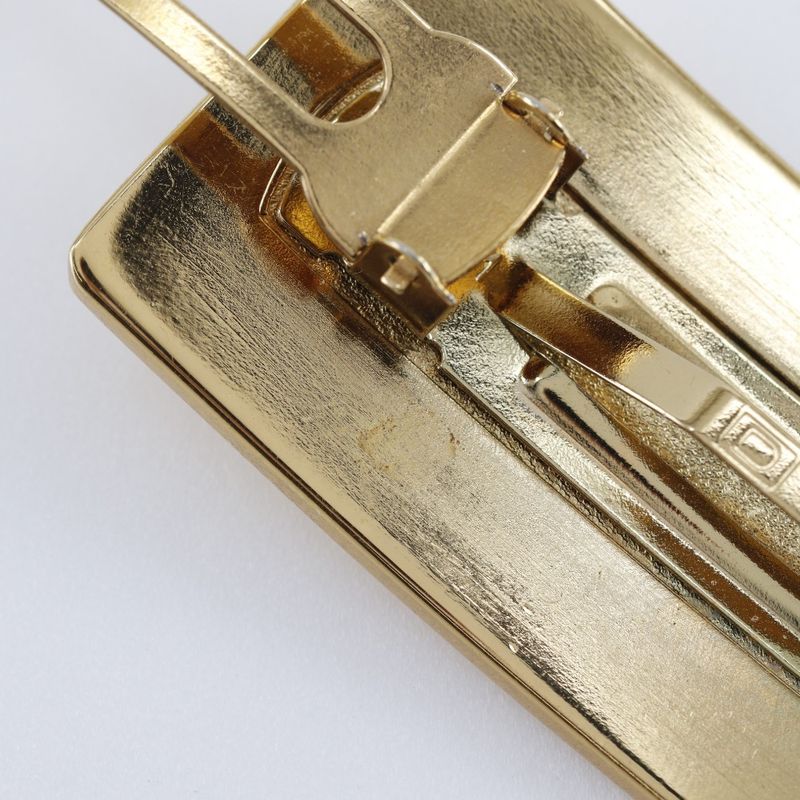 Chanel Logo Gold Plated Women's Barrette