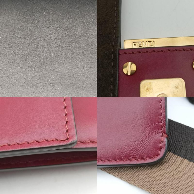 Fendi Baguette Mini Wine Red Leather 8bs039 8bs039-aaiw-209-0189